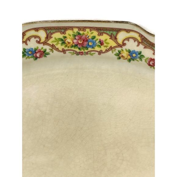 Mount Clemens Pottery 'Mildred' Vintage 1930's 11.5" Oval Serving Platter - Picture 3 of 6